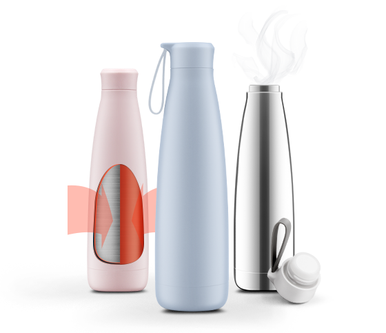 Jane 500ML Stainless Steel Water Bottle - Powder Coated Sports Vacuum Flask