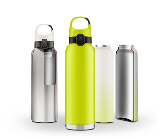 Tyson 600ML Sports Water Bottle - Outdoor Vacuum Flask with Carabiner Clip